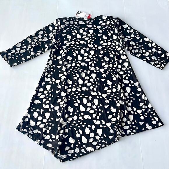 NEW (Magna Fashion) Womens Asymmetrical Irregular Dots Tunic Top SIZE 10/12 - Picture 3 of 8